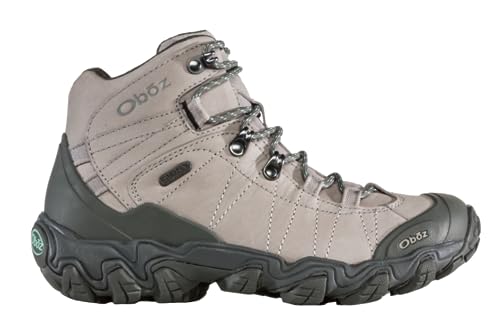 Oboz Women's Bridger Mid B-DRY Hiking Boots - Frost Gray, 7.5 Wide