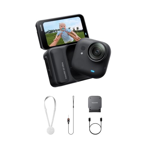 Insta360 GO Ultra 4K Action Camera Black Bundle - Wearable, Waterproof, Lightweight