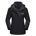 Women's 3-in-1 Winter Snow Ski Jacket Waterproof Windproof Fleece Lined Black Large