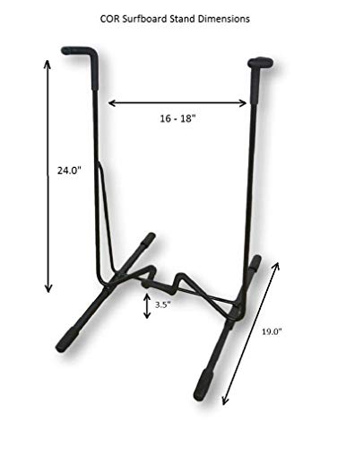 Surfboard Stand Floor Rack for Longboards & Shortboards - Space Saving Storage