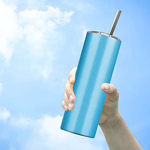 Deitybless 20 oz Stainless Steel Double Insulated Travel Mug with 6 Straws & Cleaning Brushes