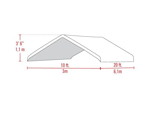 ShelterLogic MaxAP 10 x 20 ft. Waterproof Canopy Replacement Cover, UV Protected