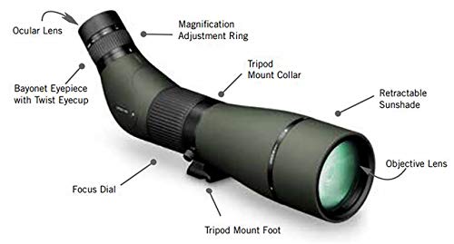 Vortex Viper HD 20-60x85 Angled Spotting Scope with Waterproof Fogproof Optics