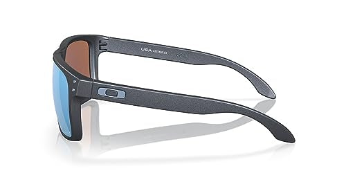 Men's Square Sunglasses with Polarized Lenses - XL Fit, Blue Steel, 59mm
