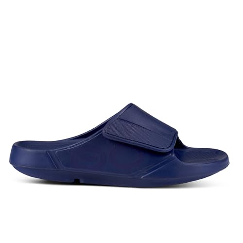 OOFOS OOahh Sport Flex Recovery Sandal Women Men Navy 14 Women/12 Men