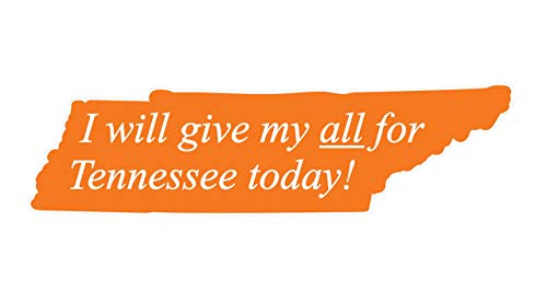 Tennessee Volunteers Wall Sign - 'I Will Give My All for Tennessee' 32x9 PVC Decor