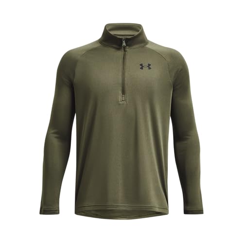 Under Armour Boys' Tech 2.0 Half Zip Shirt - Marine Od Green / Black / Medium