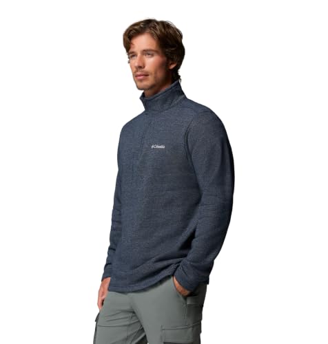 Columbia Men’s Great Hart Mountain III Half Zip Pullover - Big & Tall, Heather Navy