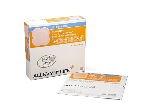 Foam Wound Dressings with Adhesive Border 8.25x8.25 Inch Pack of 10