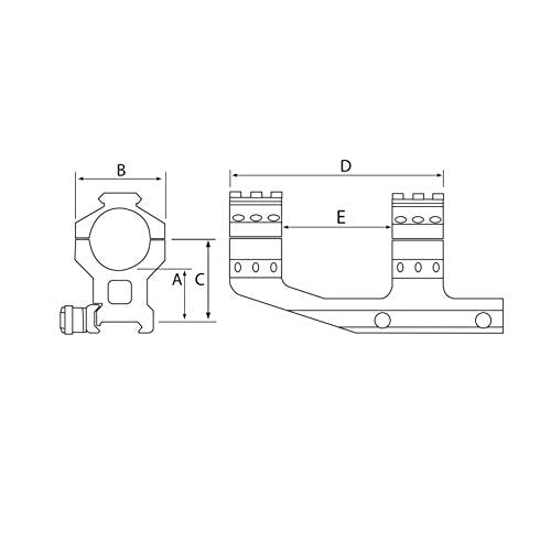 Burris 1-Inch P.E.P.R. Riflescope Mount with Picatinny Rings, Black