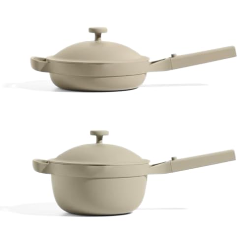 Mini Cookware Duo - Steam - 6 Piece Ceramic Nonstick Set for Small Meals