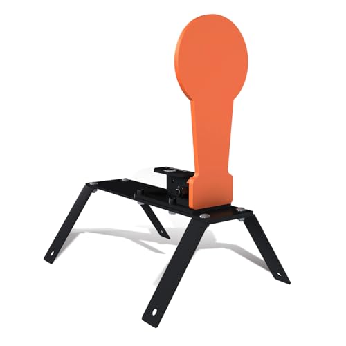 ATFLBOX 3/8" AR500 Steel Shooting Target with Auto Reset & Stand, 12.8"