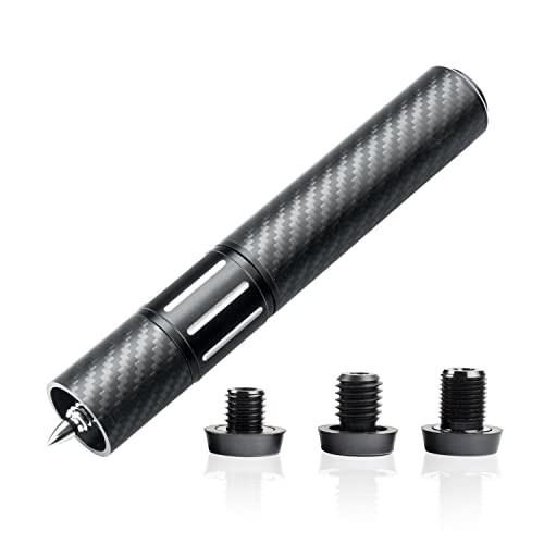 Adjustable Carbon Fiber Pool Cue Extension with 3 Bumpers - Frosted Finish