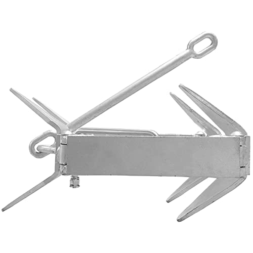 JT-HLM 13LB/19LB Galvanized Folding Boat Anchor for Up to 30ft Vessels