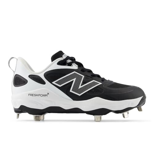 New Balance Women's Fresh Foam Velo V4 Softball Cleats - Black/White 8