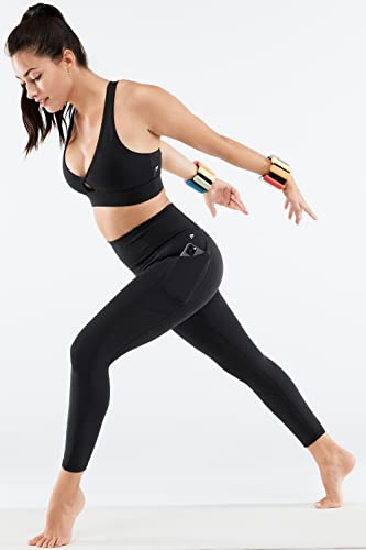 Women's High-Waisted Leggings - Oasis PureLuxe, Medium Black