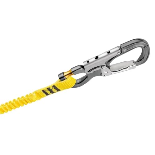 Petzl EASHOOK Open Carabiner with Gated Connection Gray/Yellow