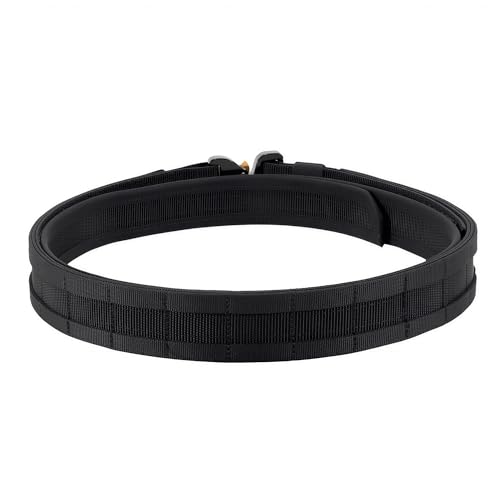 TACNEX 1.75-Inch MOLLE Duty Belt with Genuine Cobra Buckle - Black, Medium