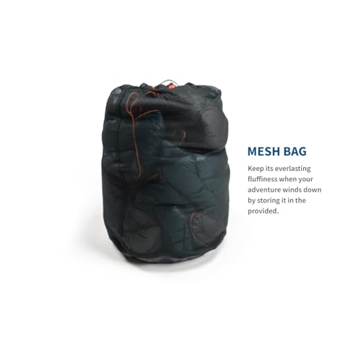 ZOOOBELIVES Dark Blue Down Camping Blanket 650 Fill Power Packable 79x54in