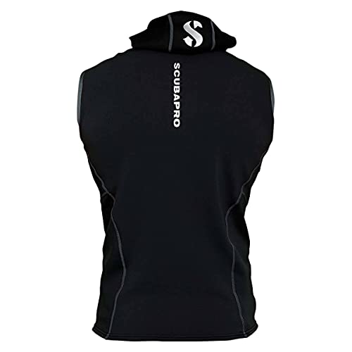 Men's Hooded Thermal Vest - Black, Medium - Diving & Snorkeling Gear
