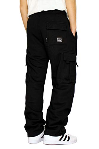 Men's Heavyweight Fleece Cargo Sweatpants - X-Large Black