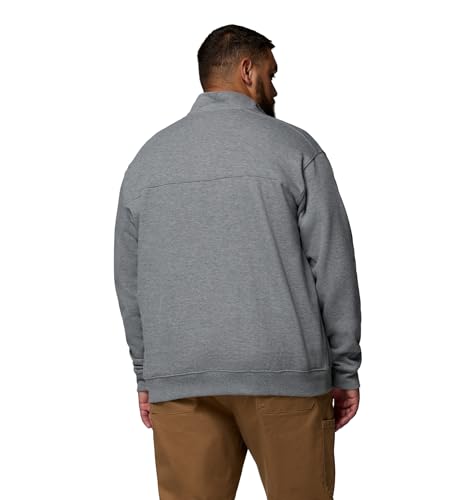 Columbia Men’s Hart Mountain II Half Zip Charcoal Heather Large - Warm Fleece Pullover