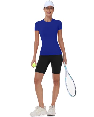 Women’s Compression Shirt Short Sleeve Athletic Workout Top - Moisture Wicking, Quick Dry, UPF 50+