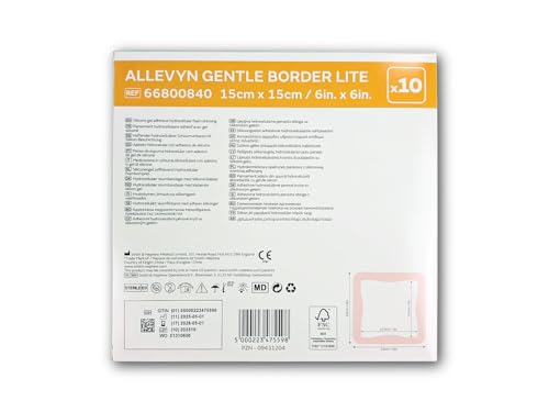 Allevyn Gentle Border Lite Foam Wound Dressing Pack of 10 - Sensitive Skin Friendly