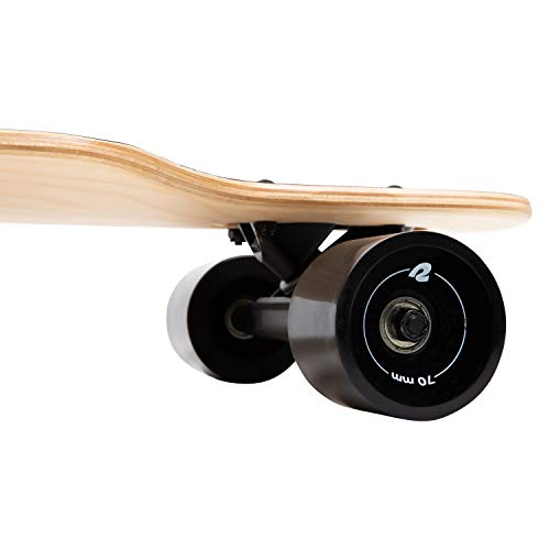 Retrospec Rift Drop-Through Longboard Cruiser Tangerine Wave - Canadian Maple, 41"
