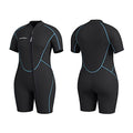 Seaskin Plus Size Shorty Wetsuit for Men & Women 3mm Neoprene Water Sports Gear