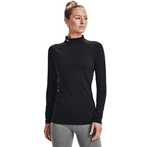 Under Armour Women's Authentics Mock Neck T-Shirt - Medium Black & White