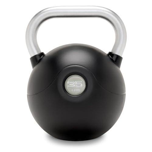 35 lb Sage Marcy PU Coated Kettlebell with Wide Steel Handle for Strength Training