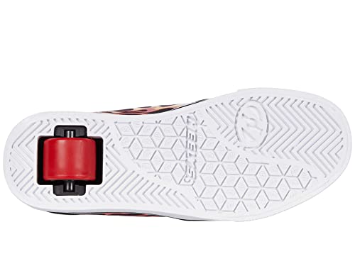 Heelys Pro 20 Prints Kids & Adults Wheel Shoes with Black/Red Flames, 9 Women/8 Men