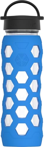 22oz Glass Water Bottle with Leak-Proof Screw Cap - Ocean