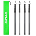 Gray Aluminum Tent Poles for Tarp - Telescoping, Set of 4, 8.2 Feet