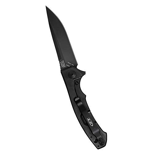 Zero Tolerance Folding Knife with 3.25” DLC-Coated S35VN Blade - All-Black Carbon Fiber & Titanium Handle, Frame Lock, Pocketclip - Knife