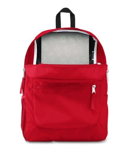 JanSport Cross Town Backpack Red Tape - 17x12.5x6 Inch Daypack with Front Utility Pocket