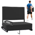 Sekey Stadium Bleacher Seat with Back Support - Black / 2