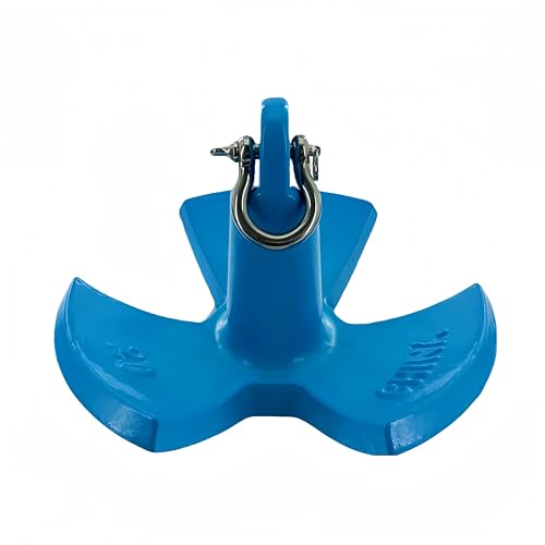 20 lb Blue Marine River Anchor Kit with 50ft Rope for Kayaks, Canoes & Small Boats