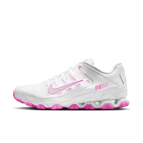 Nike Women's Reax 8 TR Mesh Training Shoes - White/Metallic Silver/Pink, Size [Insert Size]
