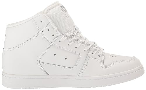 DC Women's Manteca 4 High Top Skate Shoe White/Silver 8