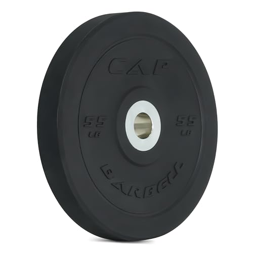 Olympic Bumper Plate 55lbs PRO - Rubber, Low Bounce, 2-Inch Fit