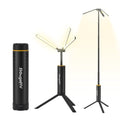 Rechargeable Camping Lantern with 15600mAh Battery & Adjustable Brightness - Black