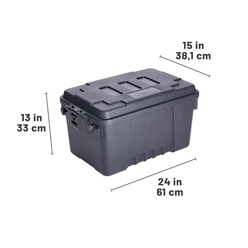 Heavy-Duty Lockable Storage Trunk - 56 Quart Outdoor & Indoor Container