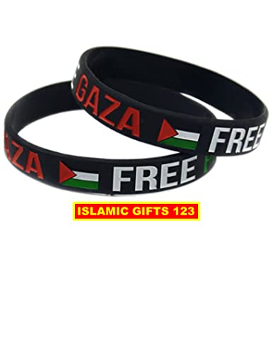 Sports Silicone Wristbands - Free Palestine Bracelets for Women & Men - Waterproof Rubber Support Palestine Flag - 12