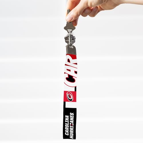 NHL Hockey Wrist Lanyard Keychain Holder - Carolina Hurricanes Fan Accessory