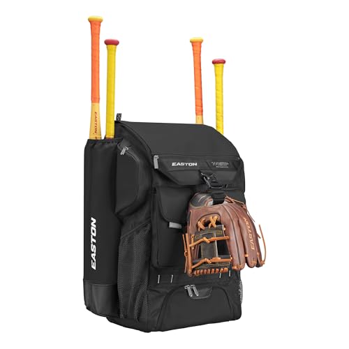 Easton Five Tool Phenom Backpack Equipment Bag - Black Baseball & Softball Gear