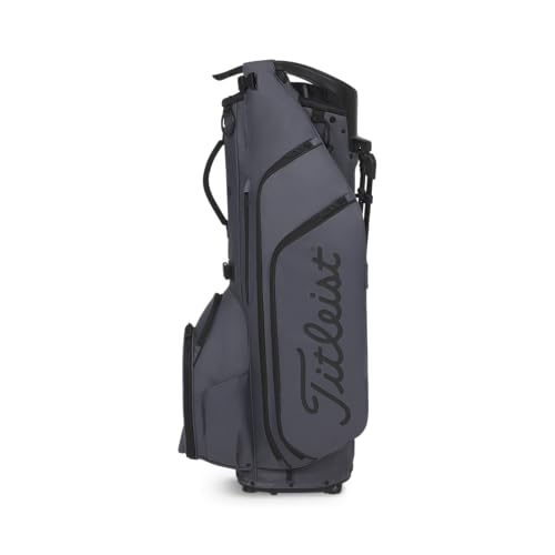 Graphite/Black Titleist Hybrid 14 Golf Bag - Cart Compatible, Improved Storage