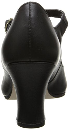 Women's Character Shoe - Manhattan Style, Black, Size 4, Non-Slip Heel