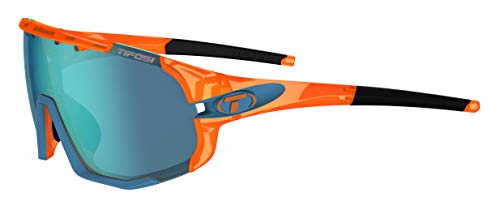 Sledge Sunglasses – Crystal Orange / Clarion Blue AC Red / Clear, Full-Frame Shield